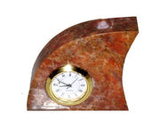 STONE TABLE WATCH WITH PEN HOLDER