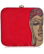 BUDDHA BOX CLUTCH PURSE WITH ZIRCON
