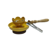 metal Wood Incense Burner Set with fork Handmade Bakhoor Burner