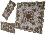 NET  EMBROIDERY TABLE COVER (4 PCS SET)