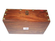 WOODEN BOX BRASS INLAY( 8