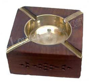 SQUARE SHAPE WOODEN ASHTRAY HOUSE CAR CIGRATTE GIFT