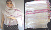 LUREX  COTTON STRIPE SCARF