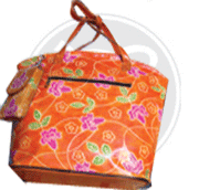 SHANTINIKETAN LEATHER LADIES BAG WITH MOBILE BAG