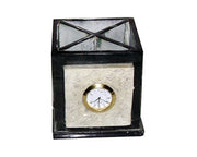 STONE TABLE WATCH WITH PEN HOLDER