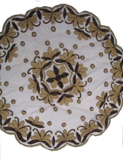 ROUND NET EMBROIDERY TABLE COVER (4 pcs set)
