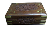 WOODEN BOX CARVING & BRASS INLAY DESIGN   (7