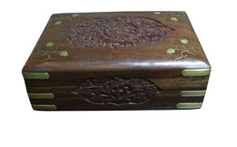 WOODEN BOX CARVING & BRASS INLAY DESIGN   (7