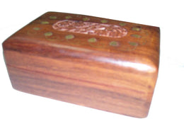 WOODEN BOX CARVING & BRASS INLAY DESIGN   (6