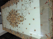Golden color Embroidered  6 seat Dining Table Cover