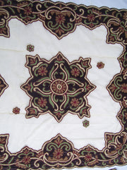 NET CASHMERE EMBROIDERY TABLE COVER