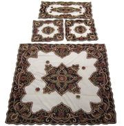 NET CASHMERE EMBROIDERY TABLE COVER