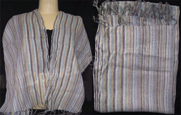 STRIPE DESIGN SILK SCARF