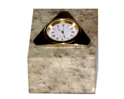 STONE TABLE WATCH WITH PEN HOLDER