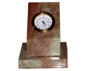 STONE TABLE WATCH WITH PEN HOLDER