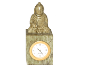STONE TABLE WATCH WITH PEN HOLDER