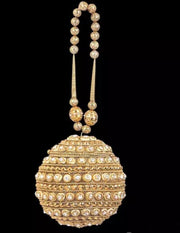 Wedding Clutch Metal Round Purse