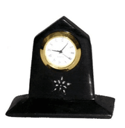 STONE TABLE WATCH WITH PEN HOLDER