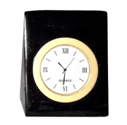 STONE TABLE WATCH WITH PEN HOLDER