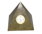 STONE TABLE WATCH WITH PEN HOLDER