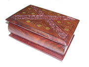 WOODEN BOX CARVING & BRASS INLAY DESIGN   (6