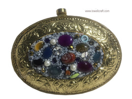 ETHNIC VINTAGE INDIAN METAL PARTY CLUTCH