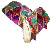 Small Multicolor Beaded Clutch Purse