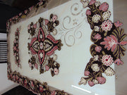 cashmere embroider Velvet Net Dining Table Cover(110Wx220Lcm)