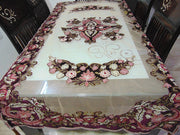 cashmere embroider Velvet Net Dining Table Cover(110Wx220Lcm)