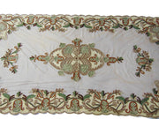 cashmere embroidery Velvet Net Dining Table Cover