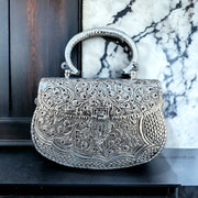 Brass Metal Self Designed Antique Sling Clutch box bag