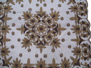 NET  EMBROIDERY TABLE COVER (4 PCS SET)