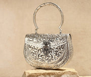 Brass Metal Self Designed Antique Sling Clutch box bag
