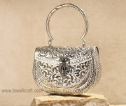 Brass Metal Self Designed Antique Sling Clutch box bag
