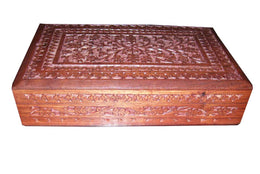 WOODEN BOX BRASS INLAY (10