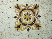 Golden Bead embroidery tablecloth square two coffee table cover and runner