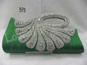 Zircon & Bead Work Hand Clutch Purse