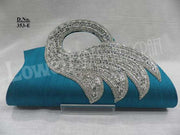 Zircon & Bead Work Hand Clutch Purse