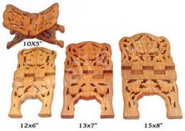 WOODEN HAND CARVED REHAL HOLY BOOKS STAND ANGOORI DESIGN 15 