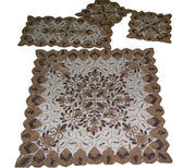 NET  EMBROIDERY TABLE COVER (4 PCS SET)
