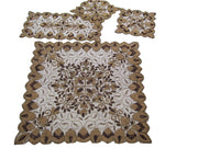 NET  EMBROIDERY TABLE COVER (4 PCS SET)