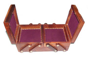 DOUBLE FOLD WOODEN JEWELRY BOX