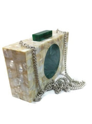 PEARL ACRYLIC RESIN CLUTCH BOX PURSE BAGS