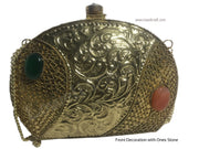ENGRAVED METAL BAG GOLD