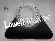 Zircon & Bead Work Hand Clutch Purse