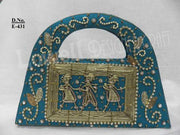 Zircon & Bead Work Hand Clutch Purse