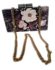 GEOMETRICAL PATTERN RESIN CLUTCH BOX PURSE BAGS