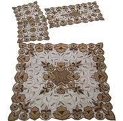 NET  EMBROIDERY TABLE COVER (4 PCS SET)