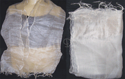 PLAIN SILK SCARF WITH BORDER