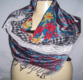 SATIN PATCH WORK SCARF